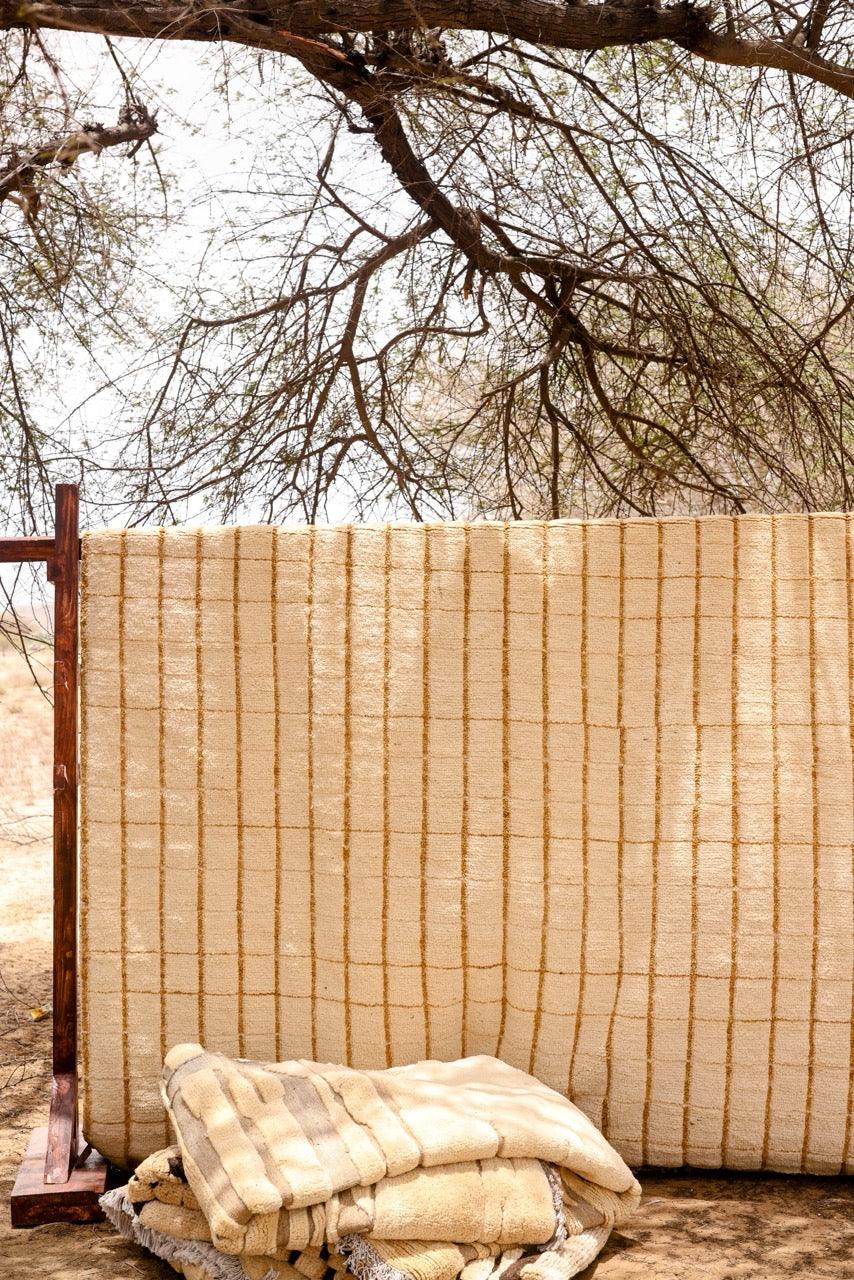 Stormy Hand Knotted Rug- Size: 9.9 x 8.2-4