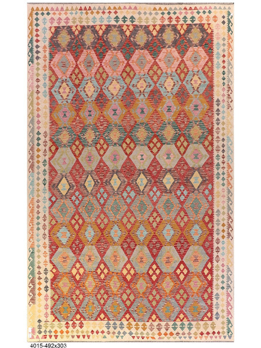 Maimana Afghanistan Kilim Rug - 492 x303 cm