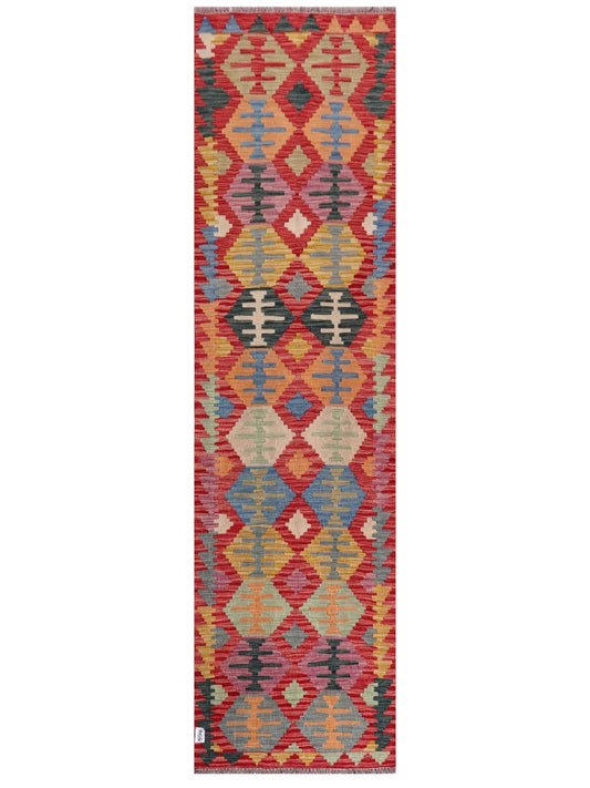 Maimana Afghanistan Kilim Runner - 298 x 80 cm