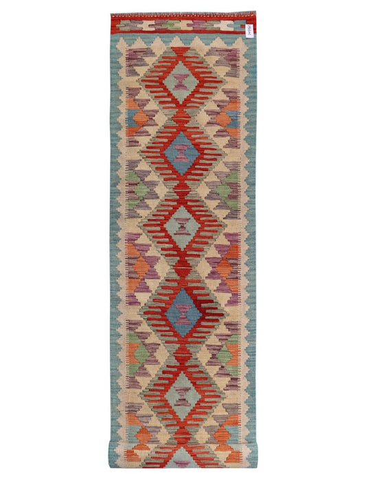 Maimana Afghanistan Kilim Runner - 379 x 81 cm