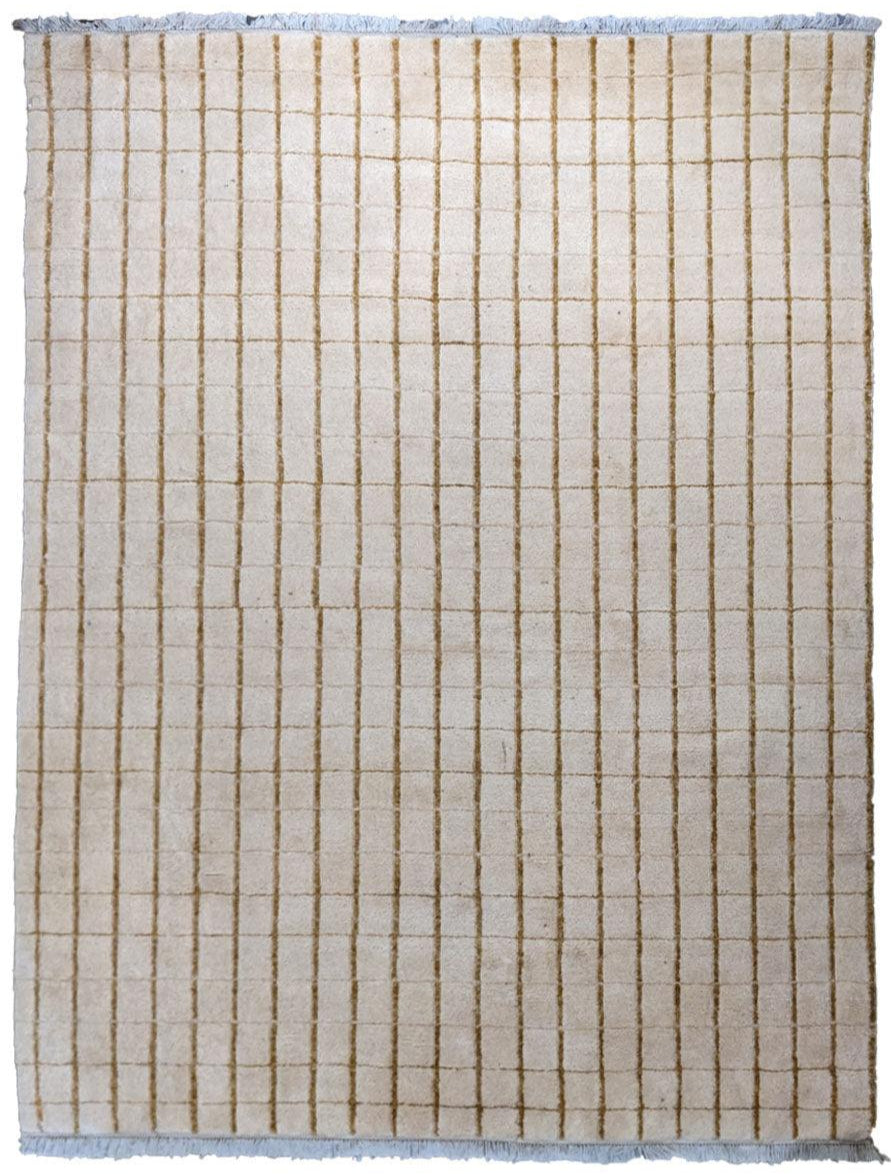 Stormy Hand Knotted Rug- Size: 9.9 x 8.2-0