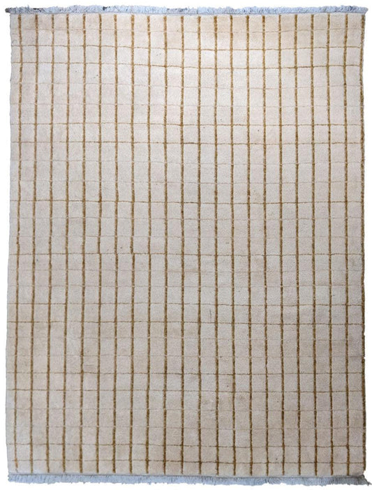 Stormy Hand Knotted Rug- Size: 9.9 x 8.2-0
