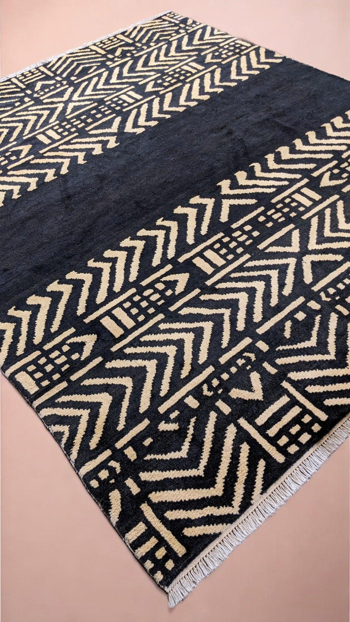 Dinka Hand Knotted Rug - Size: 9.11 x 8.3-3