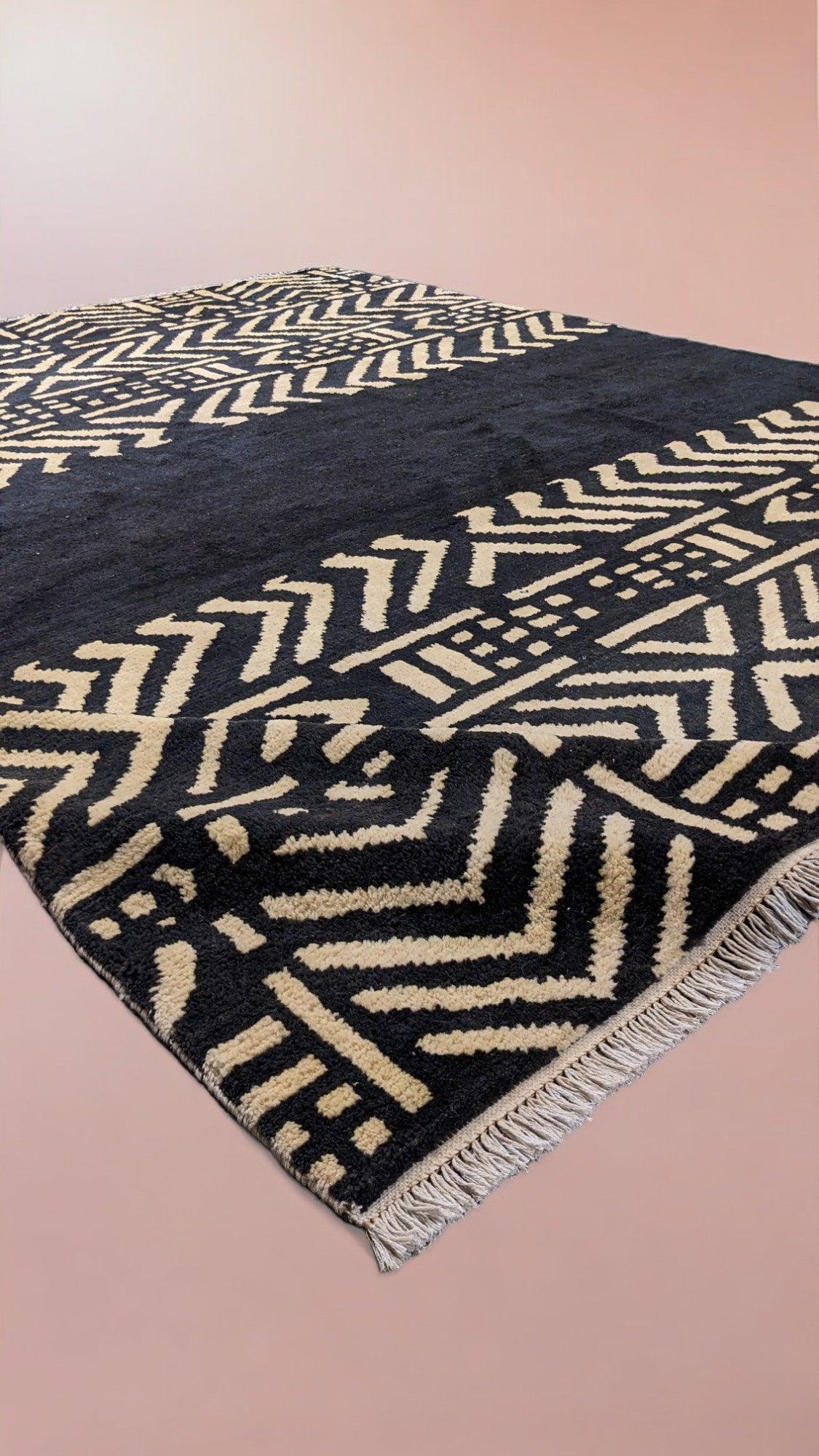 Dinka Hand Knotted Rug - Size: 9.11 x 8.3-1