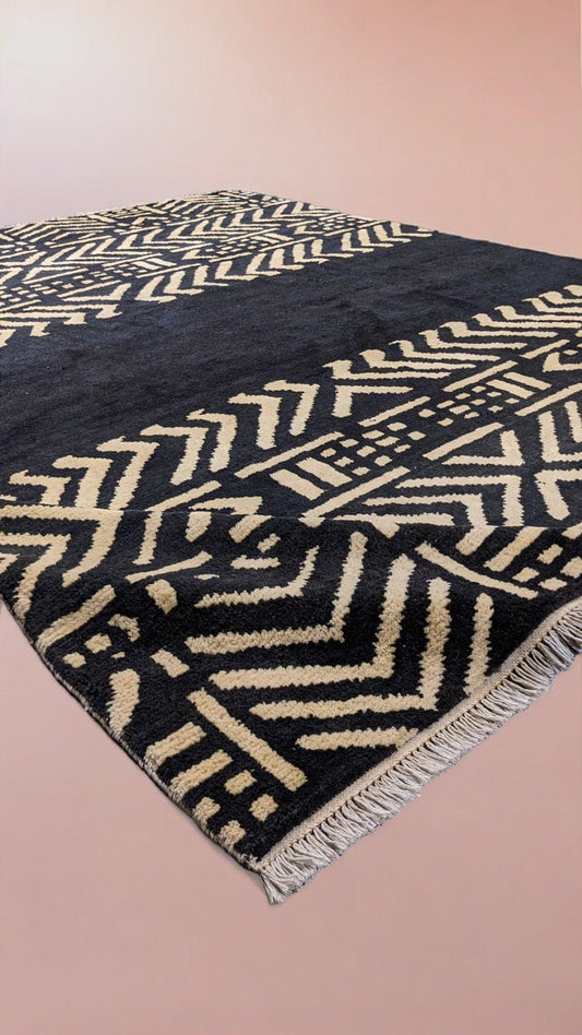 Dinka Hand Knotted Rug - Size: 9.11 x 8.3-1