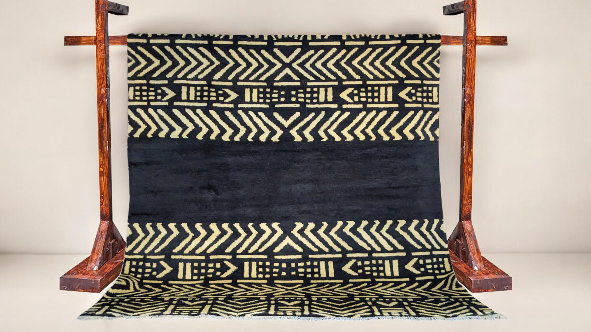 Dinka Hand Knotted Rug - Size: 9.11 x 8.3-2