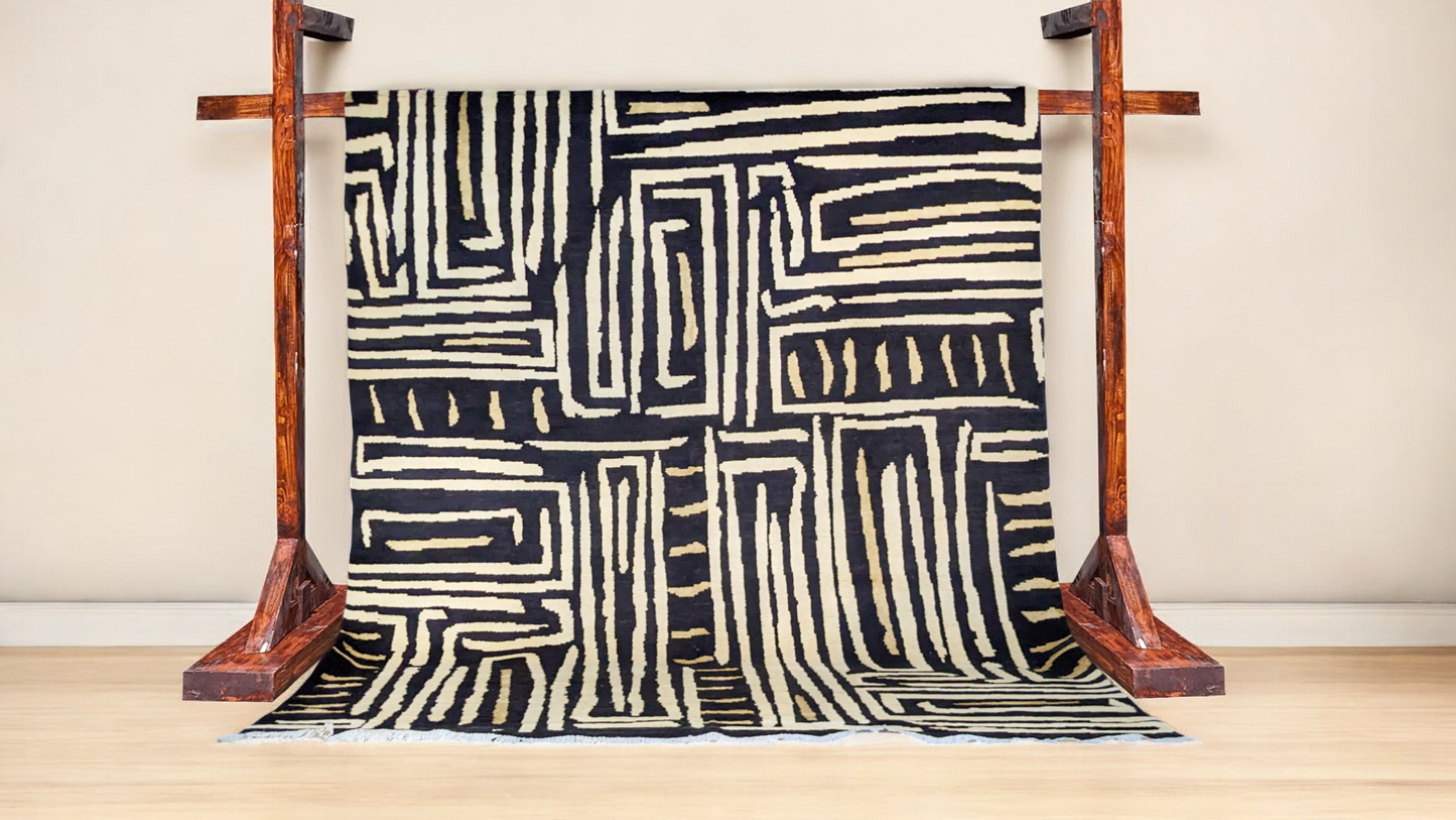 Zulu Hand Knotted Rug - Size: 9.10 x 8-2